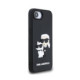 Juodas dėklas Apple iPhone 16e / 17e telefonui "Karl Lagerfeld 3D Rubber Karl and Choupette Case"
