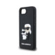 Juodas dėklas Apple iPhone 16e / 17e telefonui "Karl Lagerfeld 3D Rubber Karl and Choupette Case"
