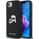Juodas dėklas Apple iPhone 16e / 17e telefonui "Karl Lagerfeld Fixed Glitter Metal K&CH Case"