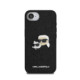 Juodas dėklas Apple iPhone 16e / 17e telefonui "Karl Lagerfeld Fixed Glitter Metal K&CH Case"
