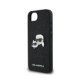 Juodas dėklas Apple iPhone 16e / 17e telefonui "Karl Lagerfeld Fixed Glitter Metal K&CH Case"