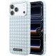 Mėlynas dėklas Apple iPhone 17 Pro Max telefonui "Karl Lagerfeld PU Houndstooth Resin Plate MagSafe Case"