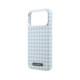 Mėlynas dėklas Apple iPhone 17 Pro Max telefonui "Karl Lagerfeld PU Houndstooth Resin Plate MagSafe Case"