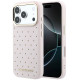 Rožinis dėklas Apple iPhone 17 Pro Max telefonui "Karl Lagerfeld PU Perforated Gold Dots MagSafe Case"