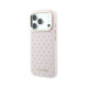 Rožinis dėklas Apple iPhone 17 Pro Max telefonui "Karl Lagerfeld PU Perforated Gold Dots MagSafe Case"