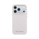 Rožinis dėklas Apple iPhone 17 Pro Max telefonui "Karl Lagerfeld PU Perforated Gold Dots MagSafe Case"