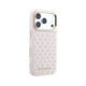 Rožinis dėklas Apple iPhone 17 Pro Max telefonui "Karl Lagerfeld PU Perforated Gold Dots MagSafe Case"