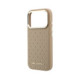 Smėlio spalvos dėklas Apple iPhone 17 Pro Max telefonui "Karl Lagerfeld PU Perforated Gold Dots MagSafe Case"