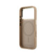 Smėlio spalvos dėklas Apple iPhone 17 Pro Max telefonui "Karl Lagerfeld PU Perforated Gold Dots MagSafe Case"