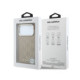 Smėlio spalvos dėklas Apple iPhone 17 Pro Max telefonui "Karl Lagerfeld PU Perforated Monogram MagSafe Case"