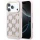 Rožinis dėklas Apple iPhone 17 Pro Max telefonui "Karl Lagerfeld PU Perforated Monogram MagSafe Case"