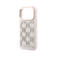 Rožinis dėklas Apple iPhone 17 Pro Max telefonui "Karl Lagerfeld PU Perforated Monogram MagSafe Case"