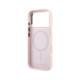 Rožinis dėklas Apple iPhone 17 Pro Max telefonui "Karl Lagerfeld PU Perforated Monogram MagSafe Case"