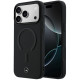 Juodas dėklas Apple iPhone 17 Pro Max telefonui "Mercedes PU Leather 3D MagSafe Case"