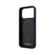Juodas dėklas Apple iPhone 17 Pro Max telefonui "Mercedes PU Leather 3D MagSafe Case"