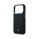 Juodas dėklas Apple iPhone 17 Pro Max telefonui "Mercedes PU Leather Wood Semi Wrap MagSafe Case"