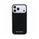 Juodas dėklas Apple iPhone 18 Pro Max telefonui "Karl Lagerfeld PU Grained Allover Semi Wrap Magsafe Case"