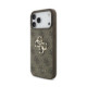 Rudas dėklas Apple iPhone 18 Pro Max telefonui "Guess PU 4G Metal Logo Case"