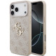 Rožinis dėklas Apple iPhone 18 Pro Max telefonui "Guess PU 4G Metal Logo Case"