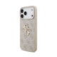 Rožinis dėklas Apple iPhone 18 Pro Max telefonui "Guess PU 4G Metal Logo Case"