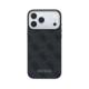 Juodas dėklas Apple iPhone 18 Pro Max telefonui "Guess PU Leather 4G Gold Frame MagSafe Case"