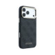 Juodas dėklas Apple iPhone 18 Pro Max telefonui "Guess PU Leather 4G Gold Frame MagSafe Case"