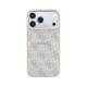 Rožinis dėklas Apple iPhone 18 Pro Max telefonui "Guess PU Leather 4G Gold Frame Embossed MagSafe Case"