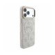 Rožinis dėklas Apple iPhone 18 Pro Max telefonui "Guess PU Leather 4G Gold Frame Embossed MagSafe Case"