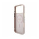 Rožinis dėklas Apple iPhone 18 Pro Max telefonui "Guess PU Leather 4G Gold Frame Embossed MagSafe Case"