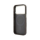 Rudas dėklas Apple iPhone 18 Pro Max telefonui "Guess PU Leather 4G Gold Frame MagSafe Case"