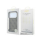 Rudas dėklas Apple iPhone 18 Pro Max telefonui "Guess PU Leather 4G Gold Frame MagSafe Case"