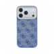 Mėlynas dėklas Apple iPhone 18 Pro Max telefonui "Guess PU Leather 4G Gold Frame Embossed MagSafe Case"