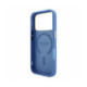 Mėlynas dėklas Apple iPhone 18 Pro Max telefonui "Guess PU Leather 4G Gold Frame Embossed MagSafe Case"