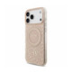 Rožinis dėklas Apple iPhone 18 Pro Max telefonui "Guess IML Flowers Allover Strap MagSafe Case"