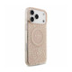 Rožinis dėklas Apple iPhone 18 Pro Max telefonui "Guess IML Flowers Allover Strap MagSafe Case"