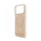 Rožinis dėklas Apple iPhone 18 Pro Max telefonui "Guess IML Flowers Allover Strap MagSafe Case"