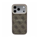 Rudas dėklas Apple iPhone 18 Pro Max telefonui "Guess PU Leather 4G Gold Frame Embossed MagSafe Case"