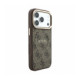 Rudas dėklas Apple iPhone 18 Pro Max telefonui "Guess PU Leather 4G Gold Frame Embossed MagSafe Case"