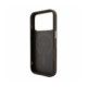 Rudas dėklas Apple iPhone 18 Pro Max telefonui "Guess PU Leather 4G Gold Frame Embossed MagSafe Case"