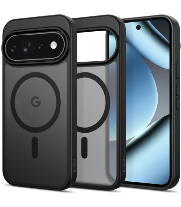 Matinis juodas dėklas Goole Pixel 9 / 9 Pro / 10 / 10 Pro / 11 / 11 Pro telefonui "Tech-Protect Magmat Magsafe"