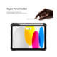 Juodas atverčiamas dėklas Apple iPad 10.9 2022 / 11 2025 planšetei "Nillkin Bumper Combo Keyboard Case"