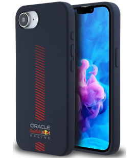 Mėlynas dėklas Apple iPhone 16e / 17e telefonui "Red Bull Silicone Powerbar MagSafe Case"
