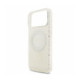 Baltas dėklas Apple iPhone 18 Pro Max telefonui "Guess IML Flowers Allover Strap MagSafe Case"