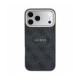 Juodas dėklas Apple iPhone 18 Pro Max telefonui "Guess PU Leather 4G Gold Frame Embossed MagSafe Case"