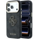 Juodas dėklas Apple iPhone 18 Pro Max telefonui "Guess PU 4G Resin Metal Logo Case"
