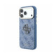 Mėlynas dėklas Apple iPhone 18 Pro Max telefonui "Guess PU 4G Resin Metal Logo Case"