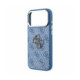 Mėlynas dėklas Apple iPhone 18 Pro Max telefonui "Guess PU 4G Resin Metal Logo Case"