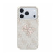 Rožinis dėklas Apple iPhone 18 Pro Max telefonui "Guess PU 4G Resin Metal Logo Case"