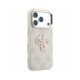 Rožinis dėklas Apple iPhone 18 Pro Max telefonui "Guess PU 4G Resin Metal Logo Case"