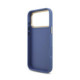 Mėlynas dėklas Apple iPhone 18 Pro Max telefonui "Guess PU Leather 4G Metal Logo Gold Frame Case"